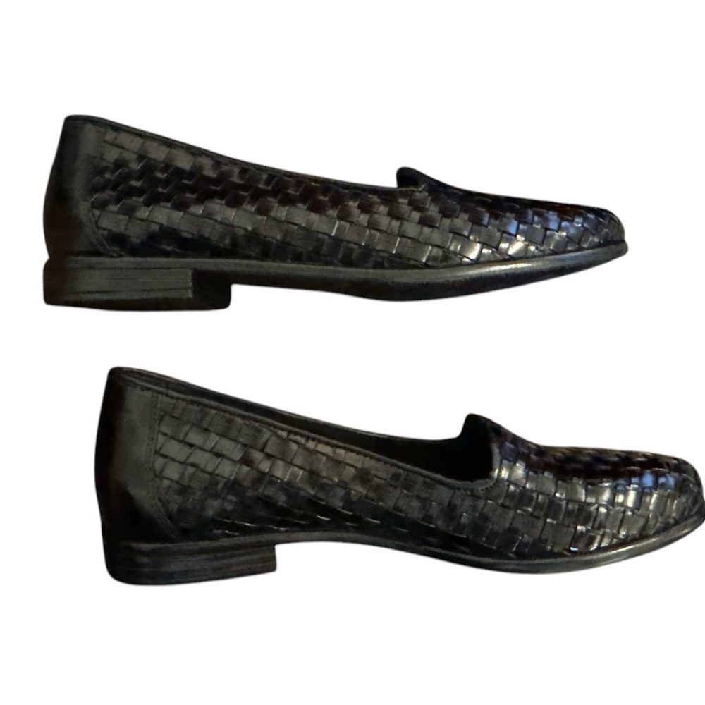 Trotter Liz Black Woven Pattern Slip-ons Women’s size 8N New In Box - Picture 7 of 10